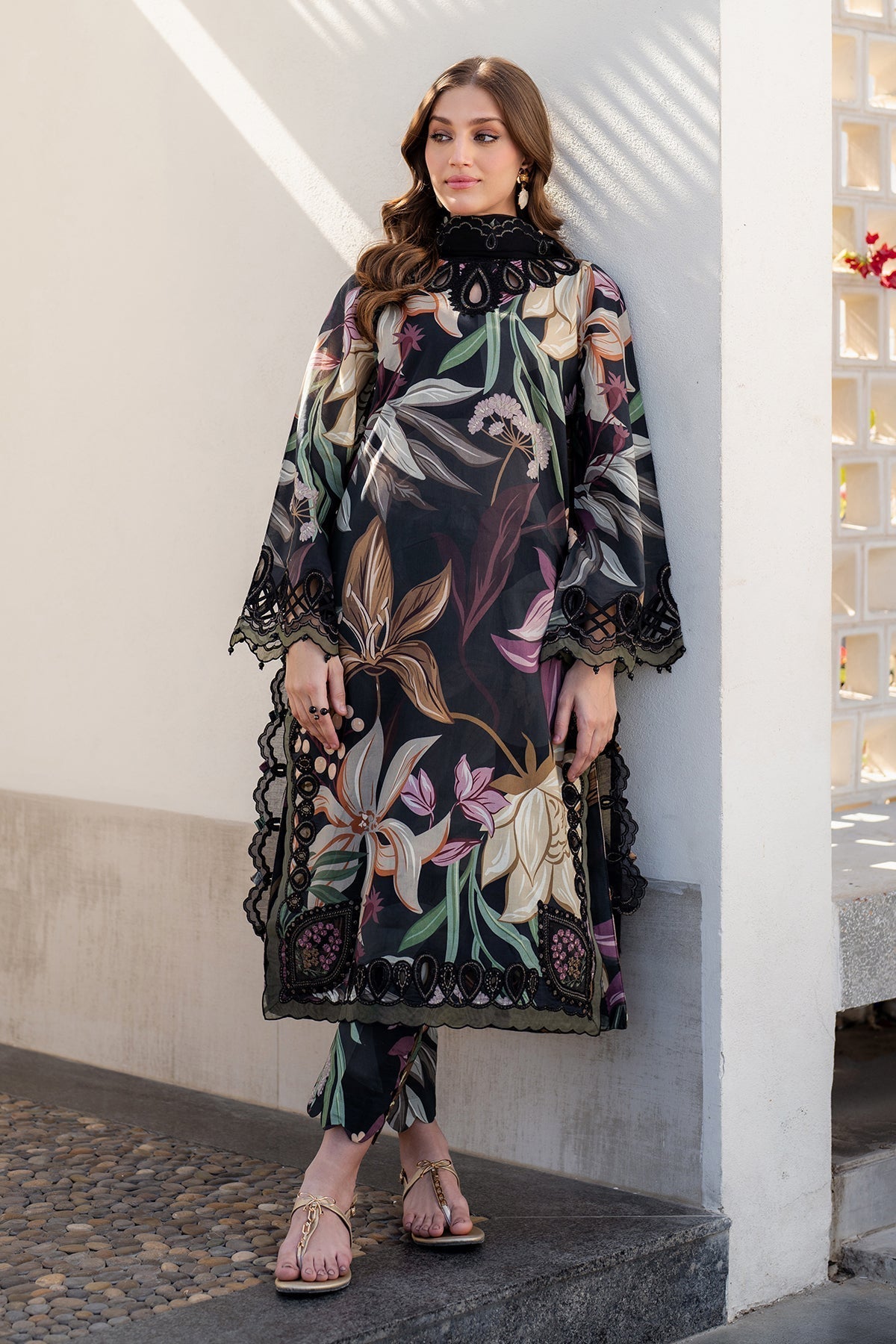 Baroque Print Embroidered Lawn 3pc SL-3050