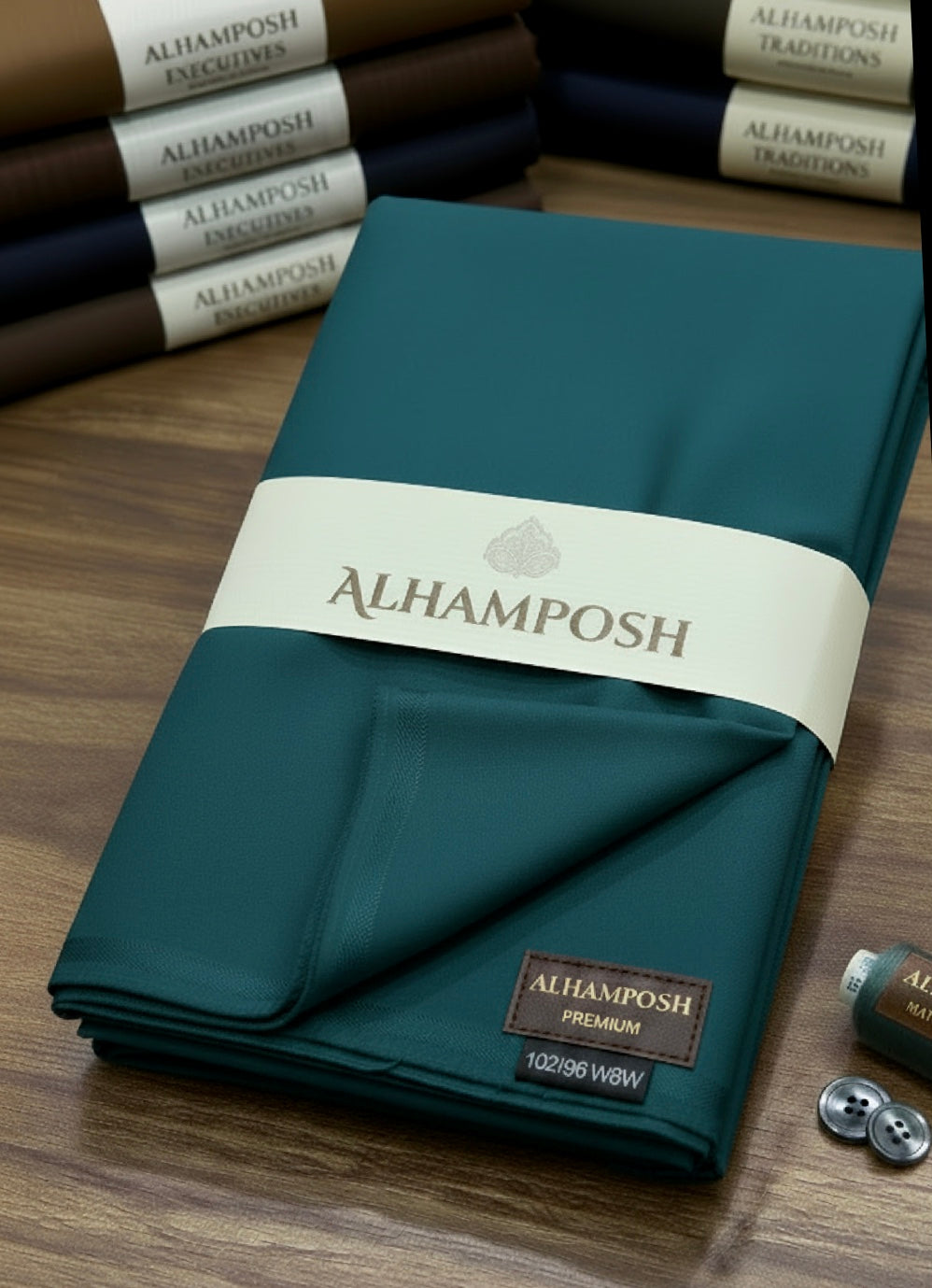 UNSTICHED MENS PREMIUM SUITE ALHAMPOSH SP 
(ZINK GRAY  )