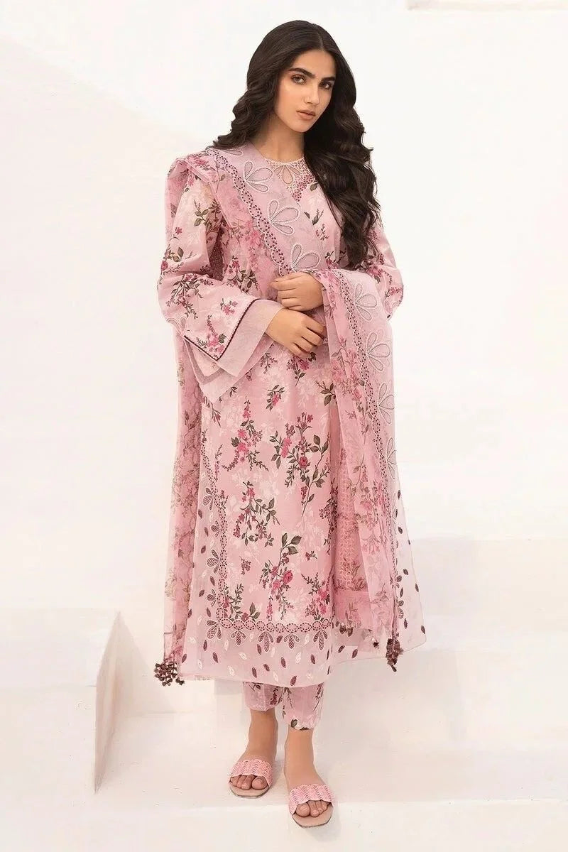 Baroque Embroidered Printed Lawn 3pc (SL-931)