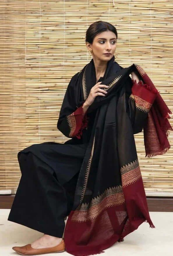 DYOT-DHANK EMBROIDERD UNSTICH 3pc(WA-515)