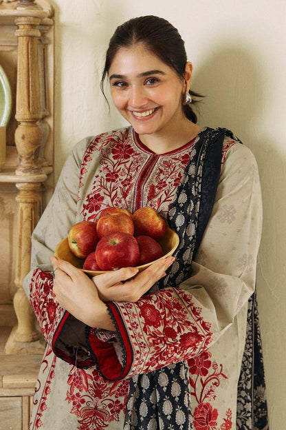 DURE-E FISHA DHANK EMBROIDERD UNSTICH 3pc(WA-942)