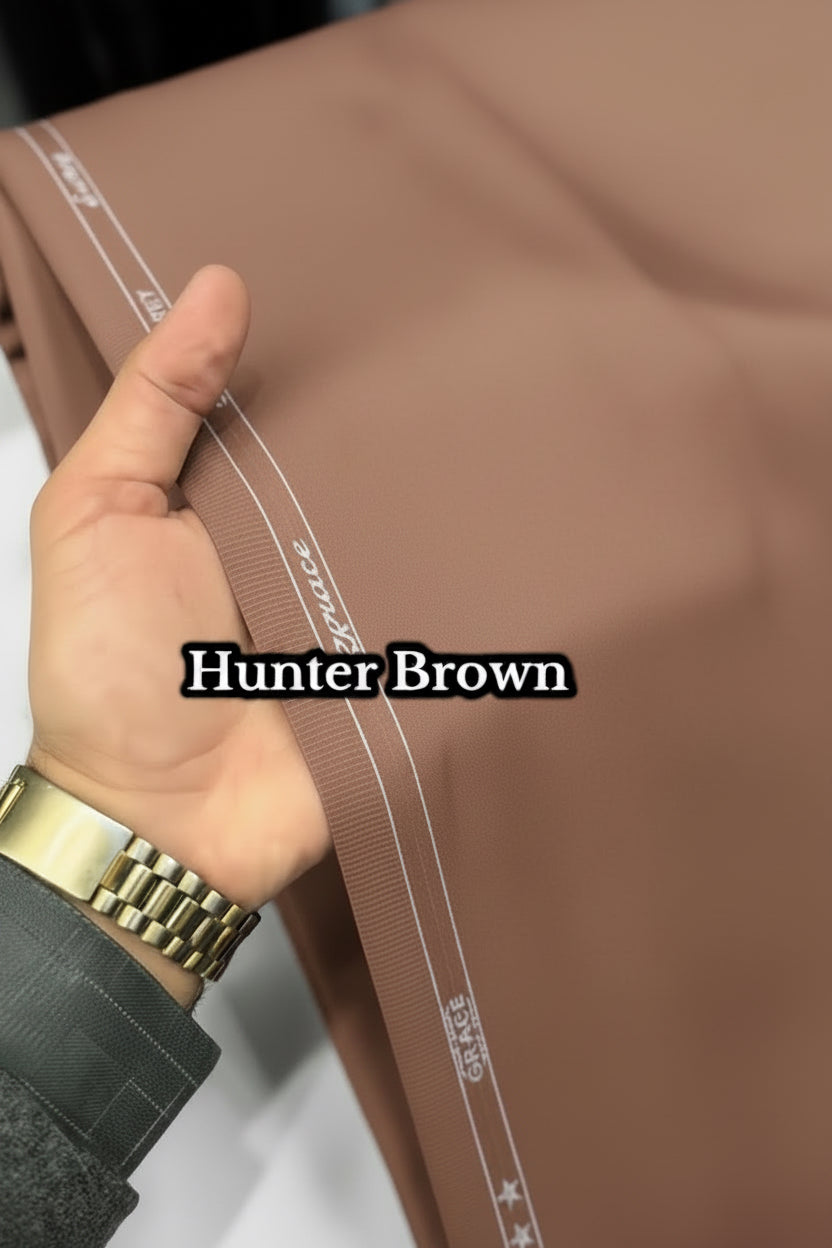 J.MENS PREMIUM UNSTICHED WASH&WEAR {HUNTER BROWN)