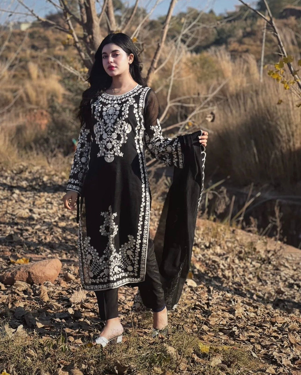Luxury Embroidered Lawn 3pc SL-804