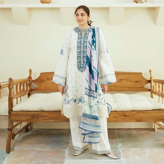 DUR E FISHAN EMBROIDERED LAWN 3pc