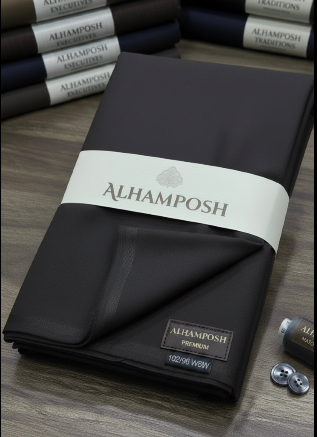 UNSTICHED MENS PREMIUM SUITE ALHAMPOSH SP 
(NIGHT GRAY  )