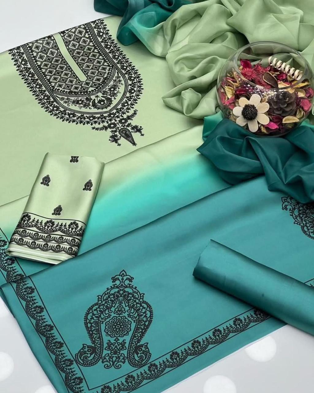 FLORAL SILK 3Pc