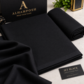 ALHAMPOSH Premium Mens Collection Jet Black Unstitched Suit